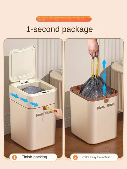 Smart Trash Can Automatic Sealing and Bag