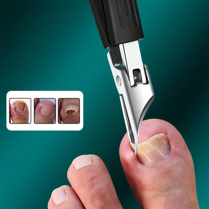 Heavy-duty stainless steel toenail trimmer for thick nails