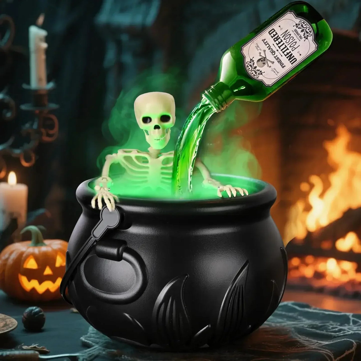 Halloween Witch Cauldron with LED Light