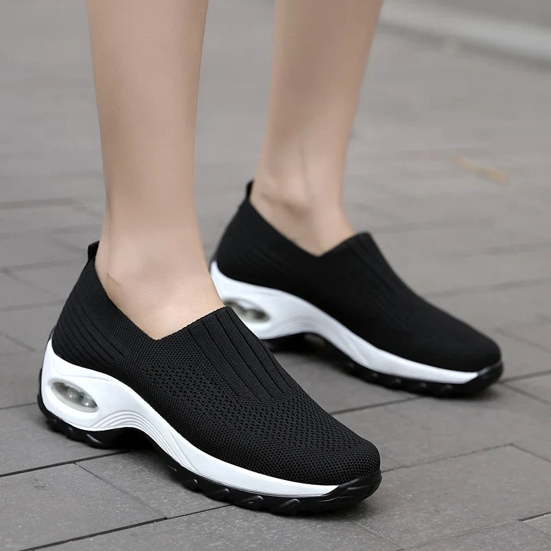 Air Cushion Slip-On Women Walking Shoes