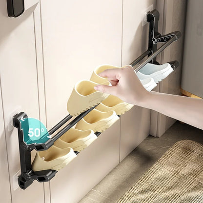 Wall Mounted Foldable Shoe Rack