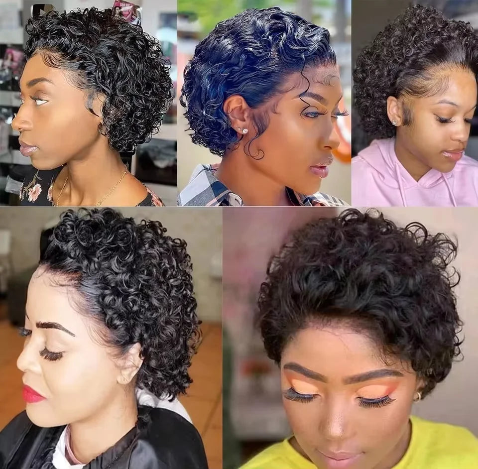 Pixie Cut Wigs Human Hair Short