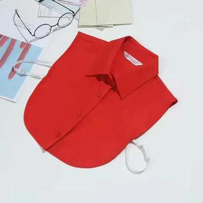 1Pc Solid Color Detachable Shirt