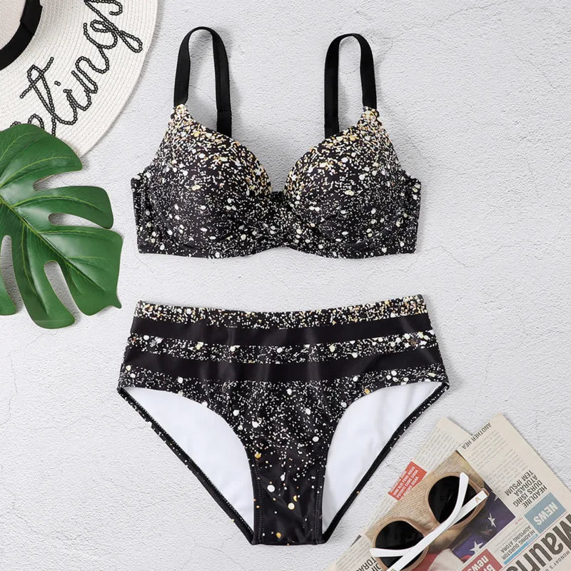 High Waisted Swimwear With Push Up