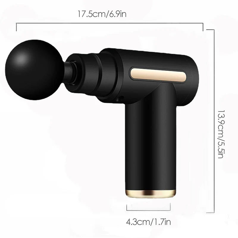 Mini Massage Gun with 4 Heads, USB-C Rechargeable