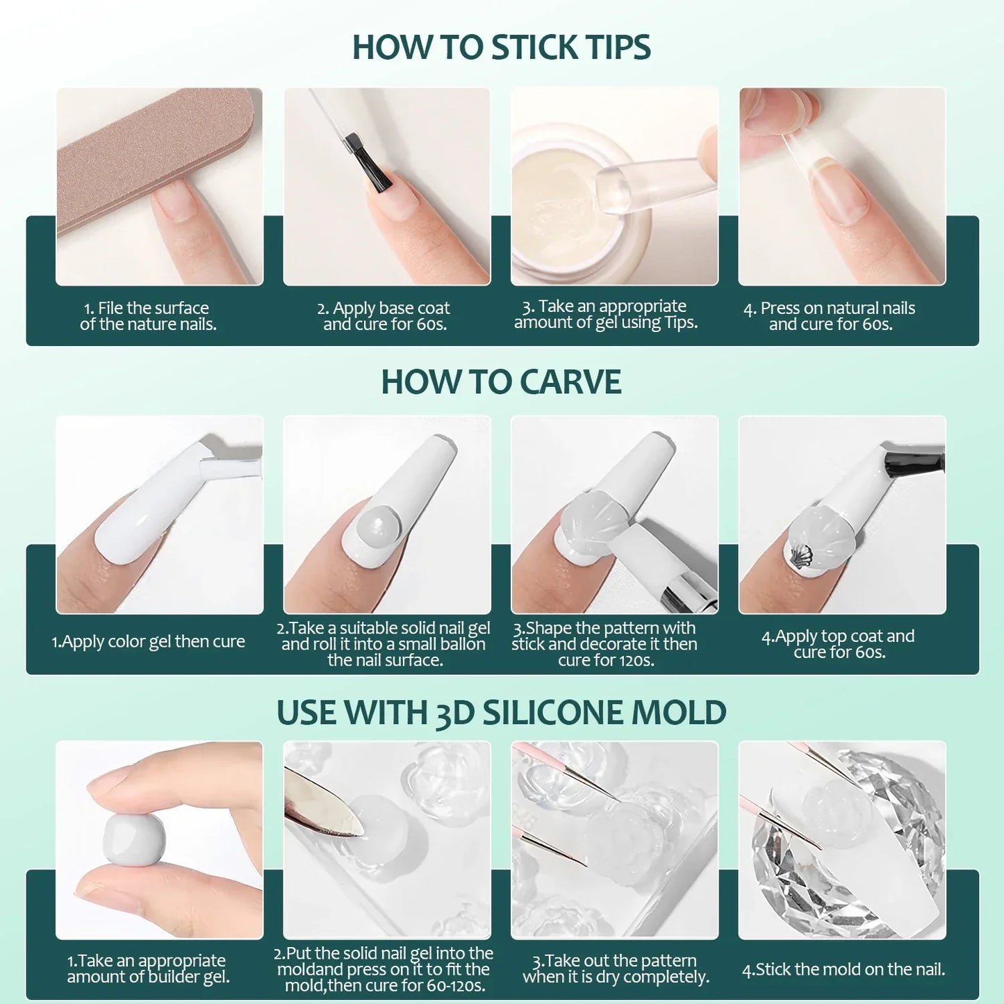Clear UV Gel for Press On Nails Tips