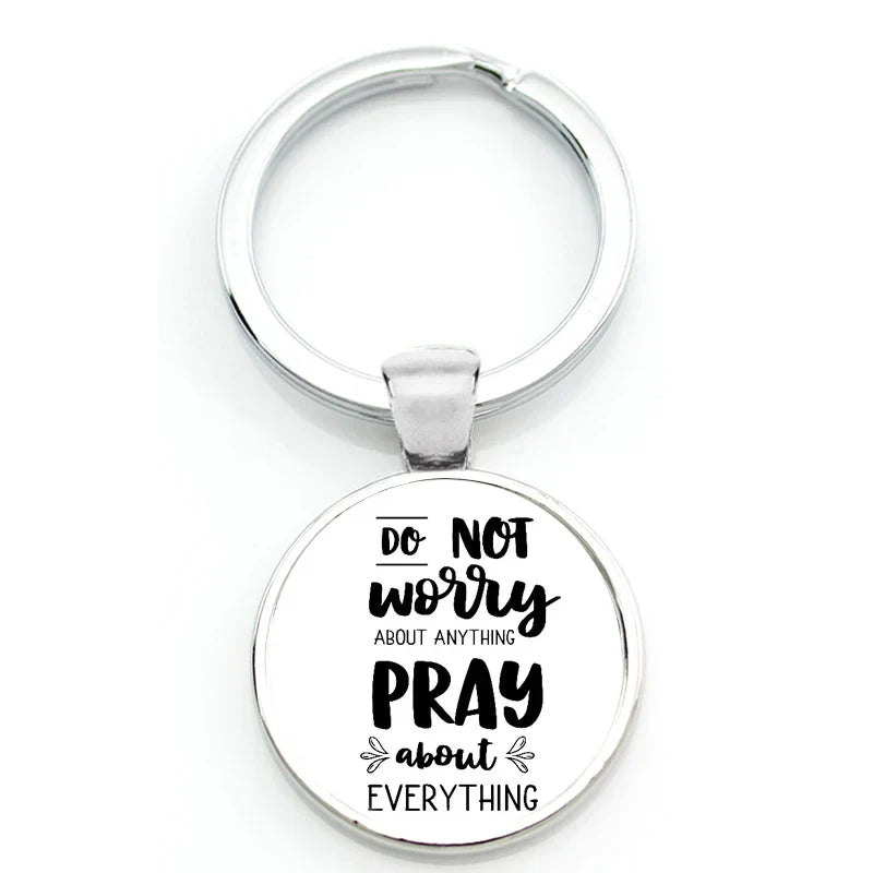 Keychain With Printed Bible Quote
