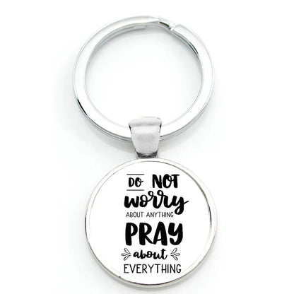 Keychain With Printed Bible Quote