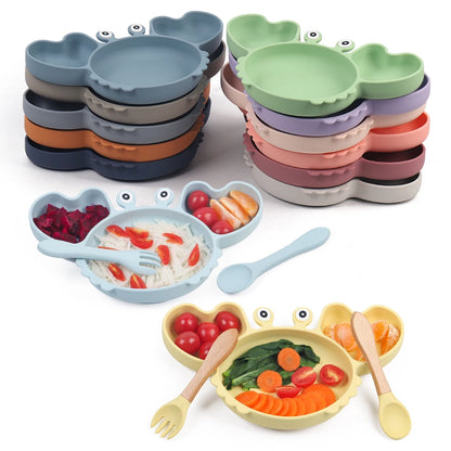 9Pcs Baby Silicone Feeding set - MONLANE