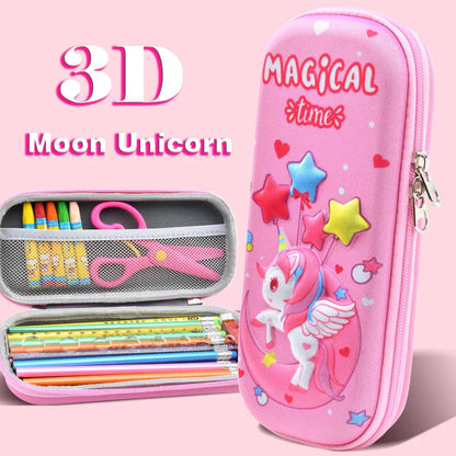 3D Large Capacity Unicorn Pencil Case