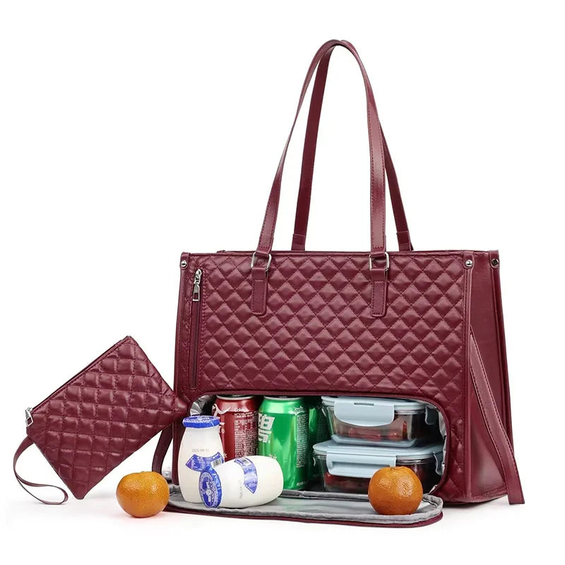 2-in-1 laptop tote in Red