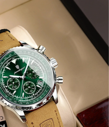 Quartz Waterproof Leather Wristwatch