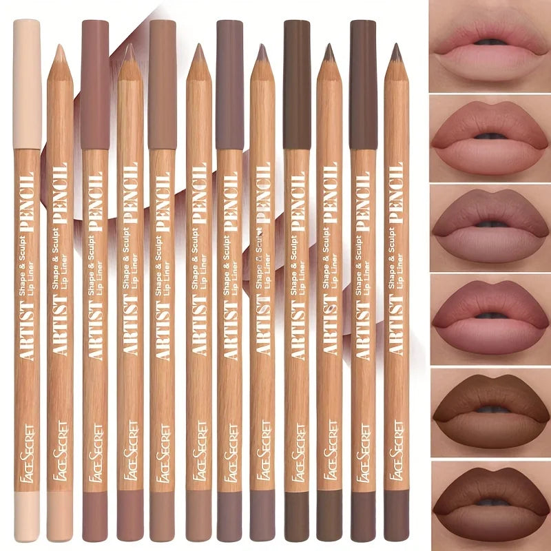 6pcs Velvet Matte Lip Liner Set