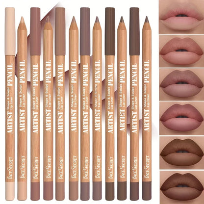 6pcs Velvet Matte Lip Liner Set