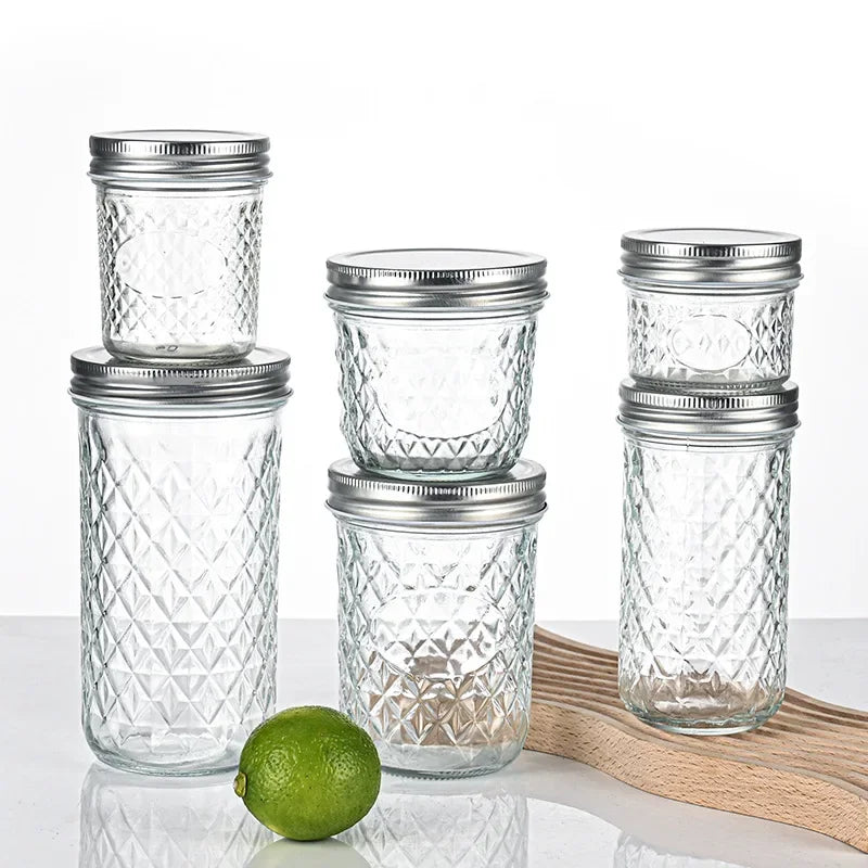 Canning Jars With Food grade safe metal Lids