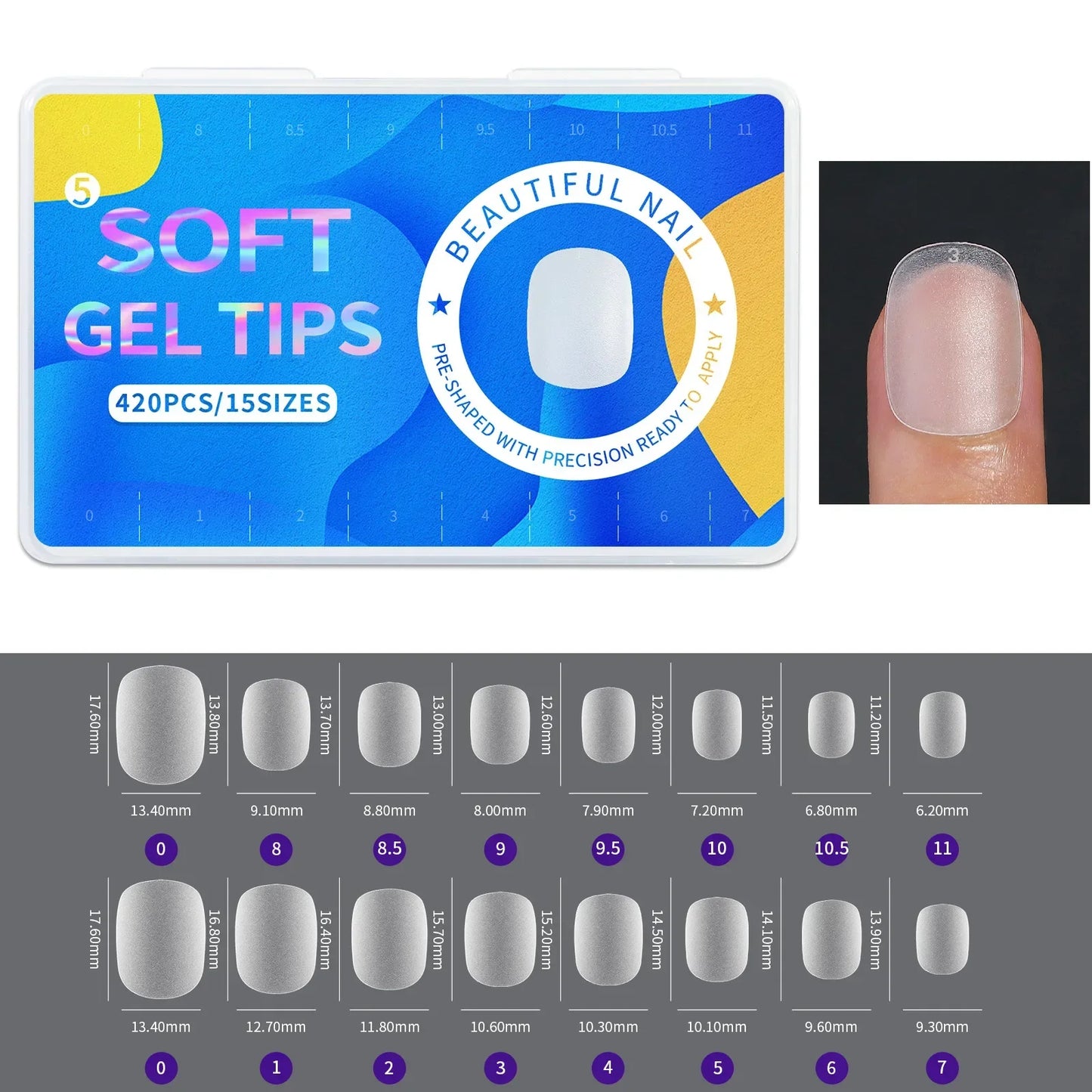 Frosted Press On Acrylic Nails