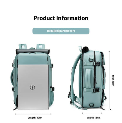 Large Travel Backpack Boardable Backpack USB Charging