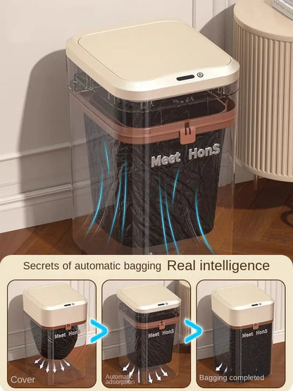 Smart Trash Can Automatic Sealing and Bag