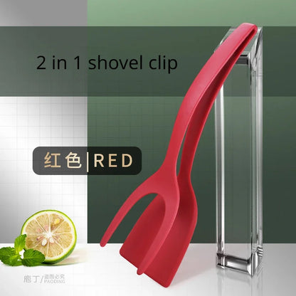 2 in1 Silicone Clip Spatula for Frying