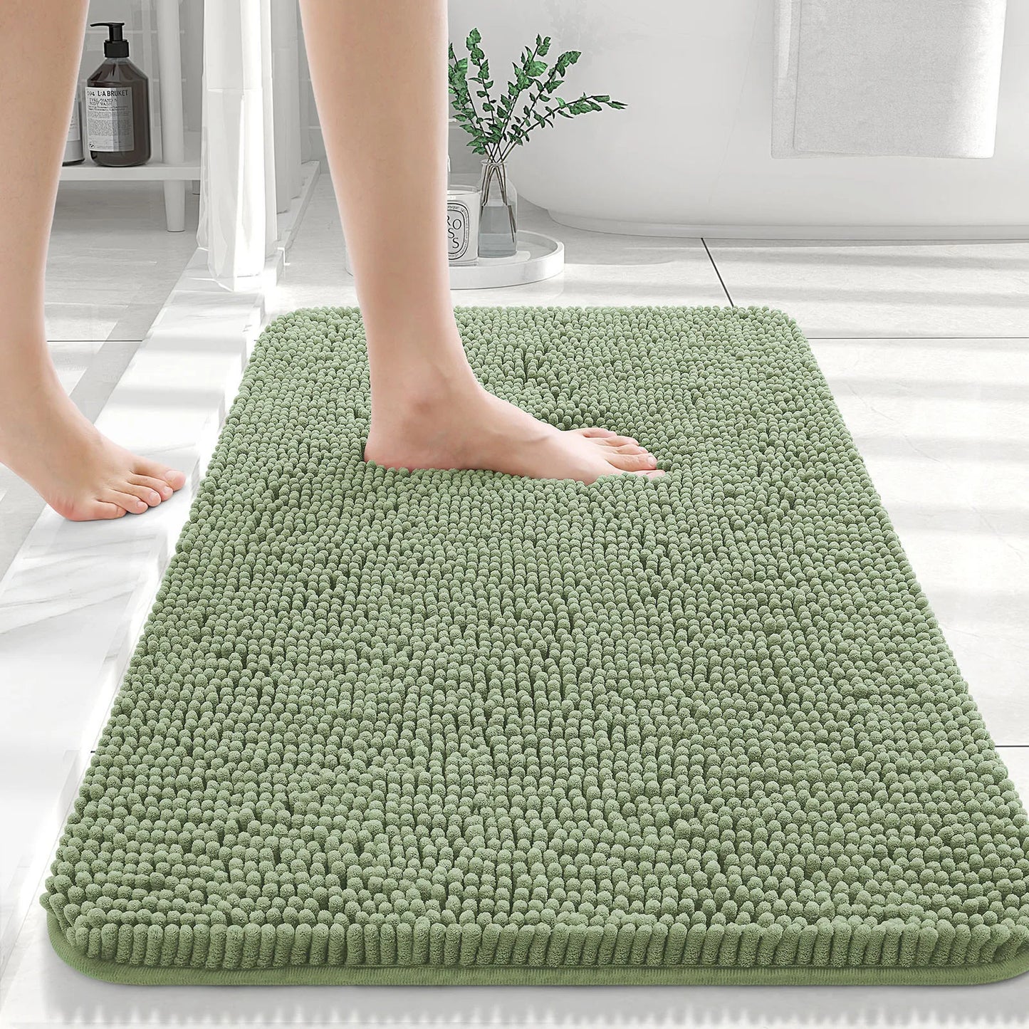 Extra Soft Thick Absorbent Shaggy Bath Mats