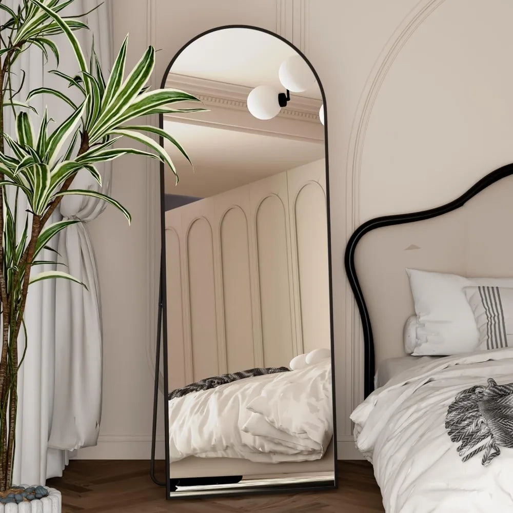 Full Length Arch Floor Mirror with Stand