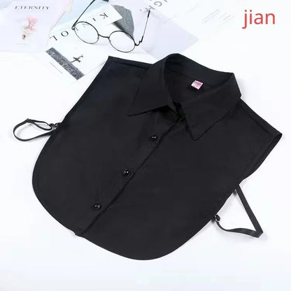 1Pc Solid Color Detachable Shirt