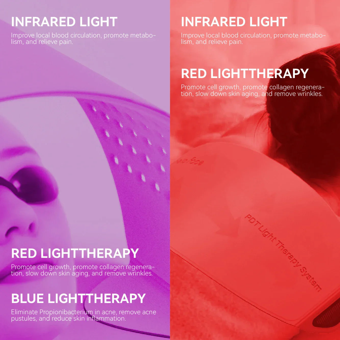 Infrared PDT Light Therapy Mask