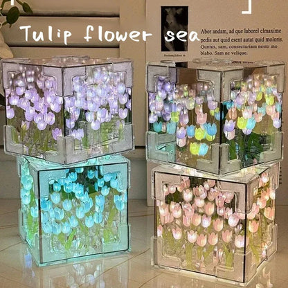 DIY Tulip Flower Cube Night Light