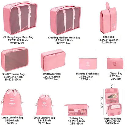 Packing Cubes for Clothes, Shoes and Accessories, 8-11 Pieces