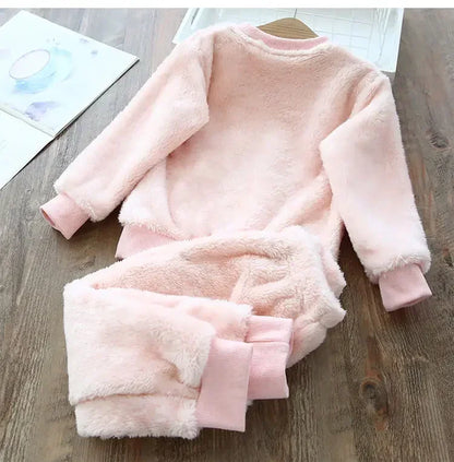 2Pcs Cozy Kids Winter Pajamas