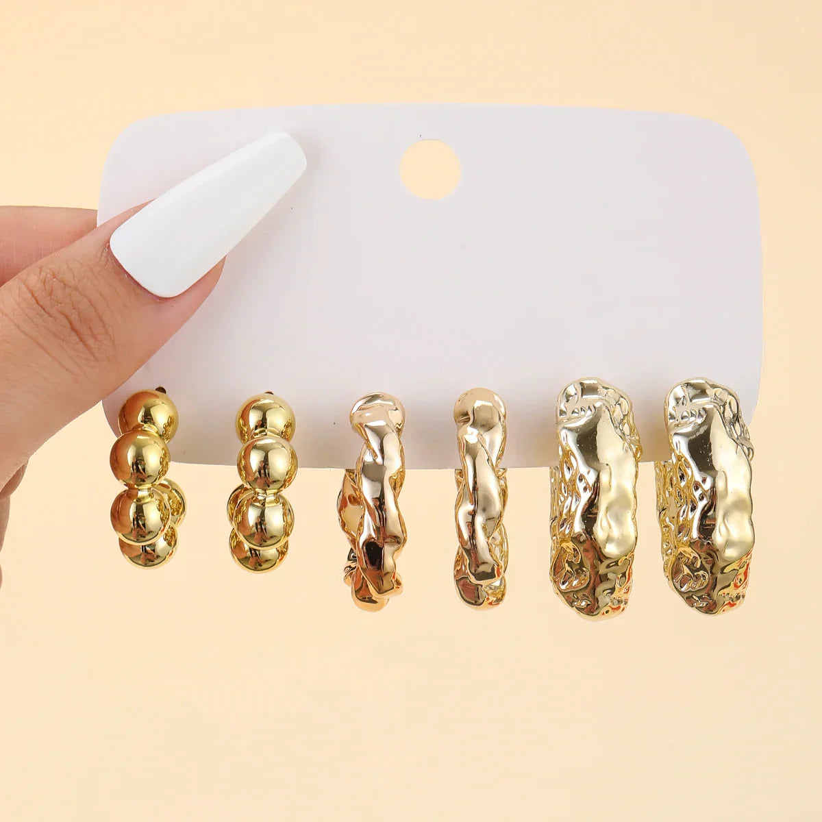 Cross-Border minimalist C-earrings