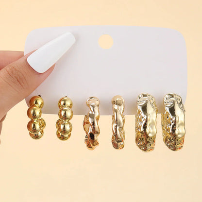 Cross-Border minimalist C-earrings