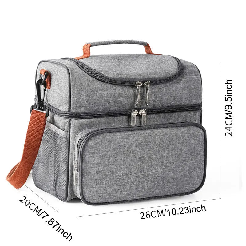 Double-layer Insulated Lunch Bag