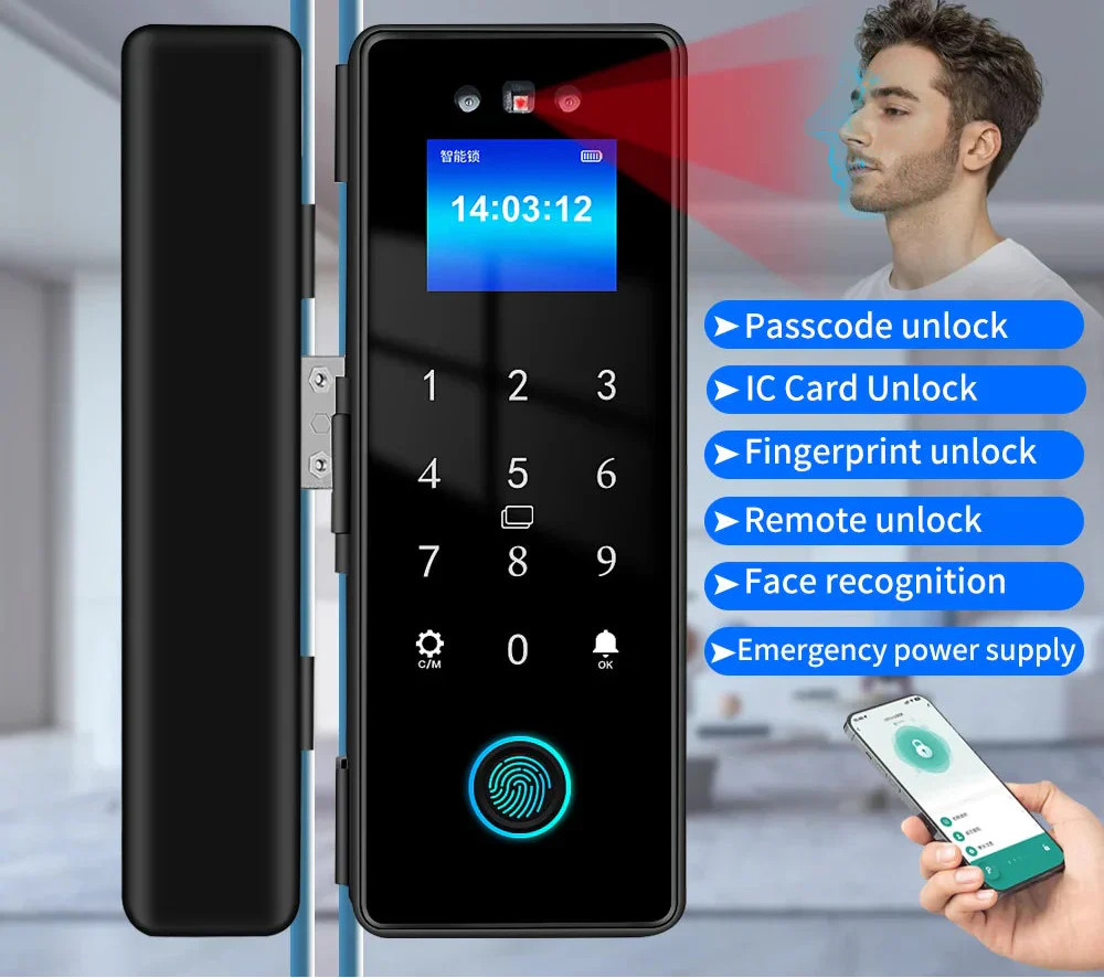 3D Face Recognition Smart Glass Lock