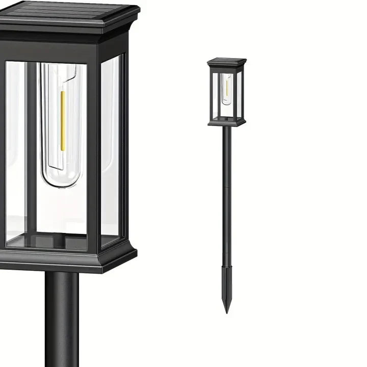 Solar garden lights in warm light, 2-pack