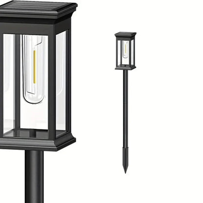 Solar garden lights in warm light, 2-pack