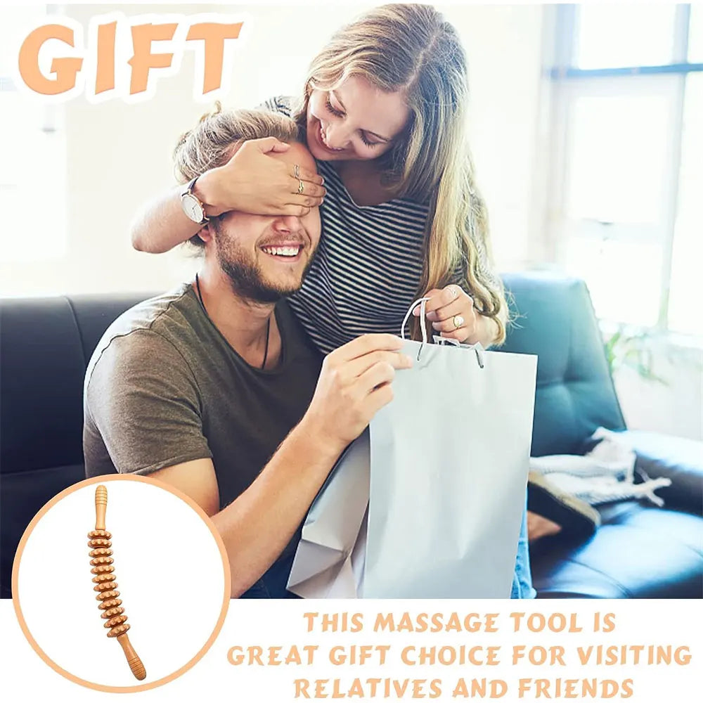 Curved Wooden Massage Roller