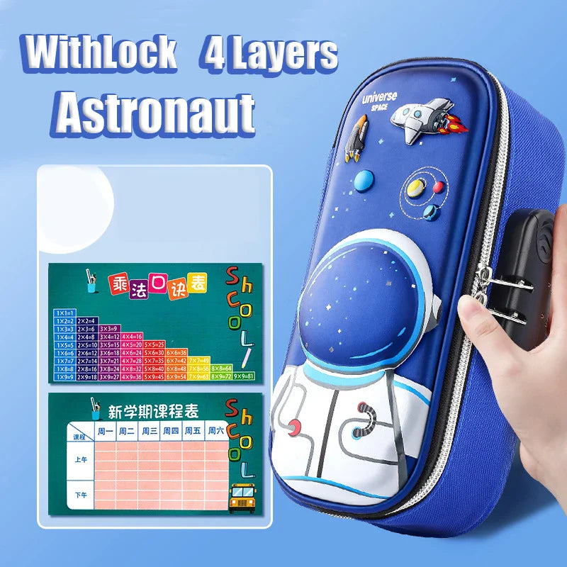 3D Large Capacity Unicorn Pencil Case