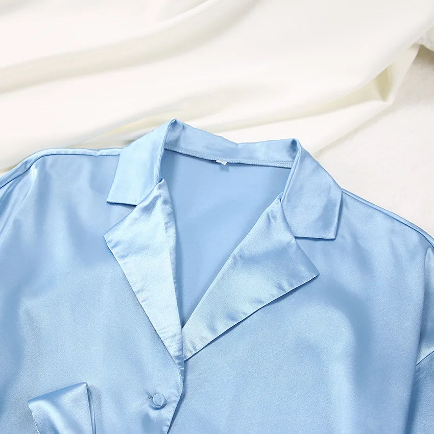 Silk-like Sleepwear Set