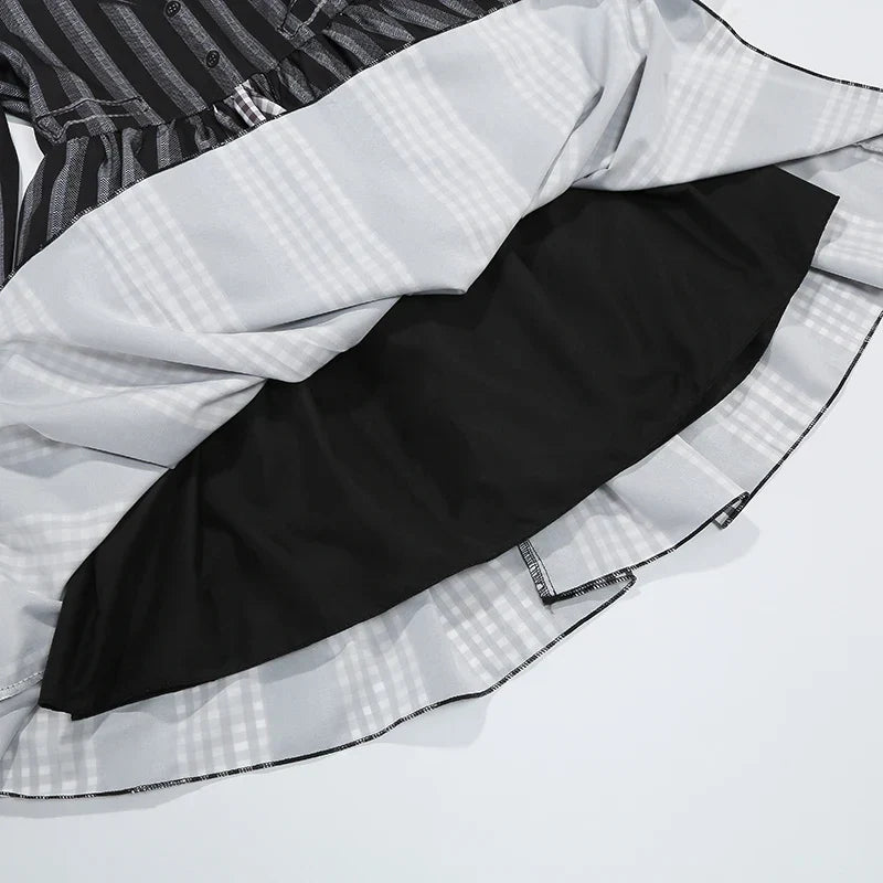 Addams Black Striped Dress Halloween Costume