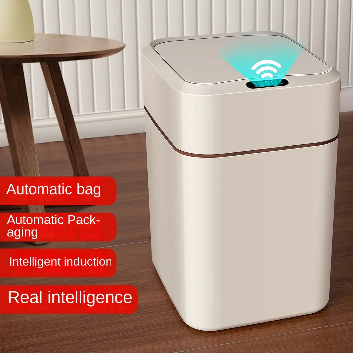 Smart Trash Can Automatic Sealing and Bag