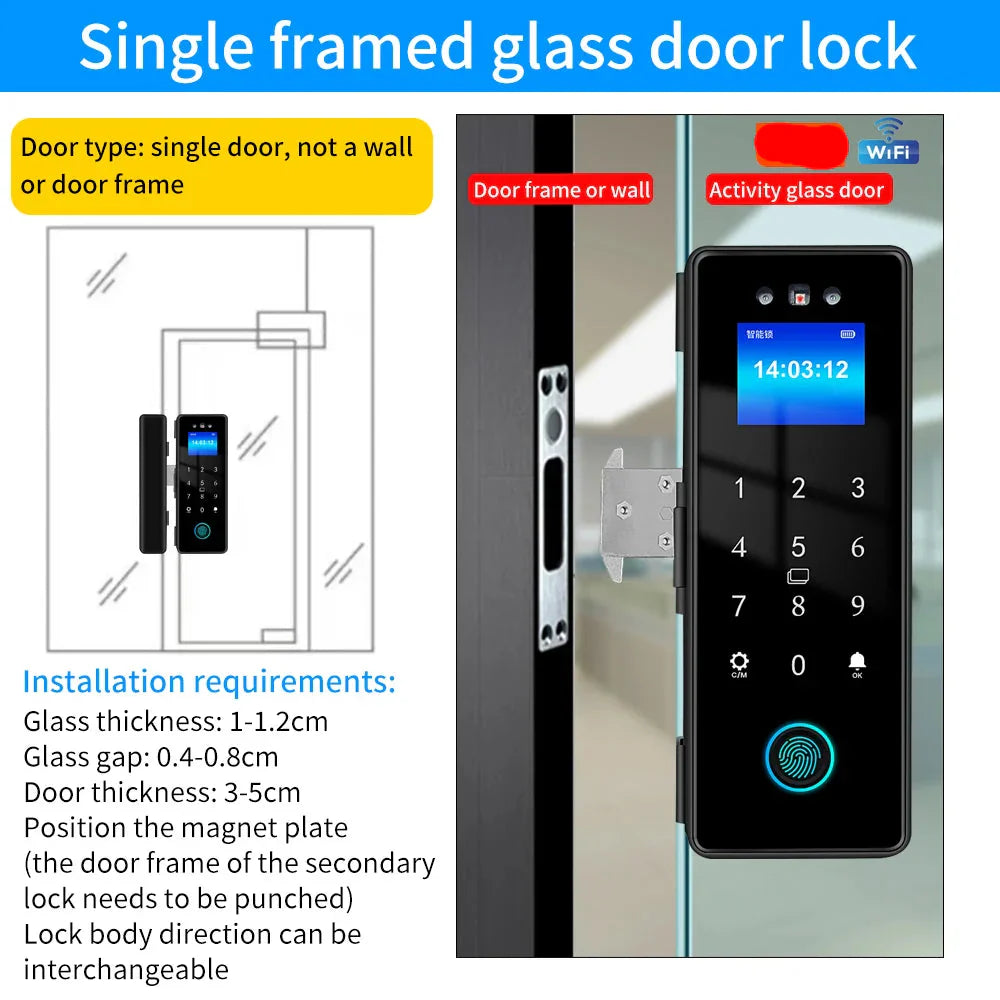3D Face Recognition Smart Glass Lock