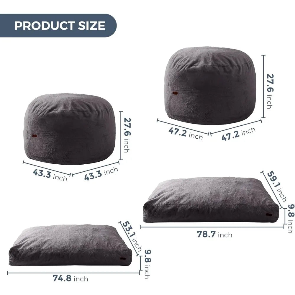 Giant Convertible Beanbag Chair