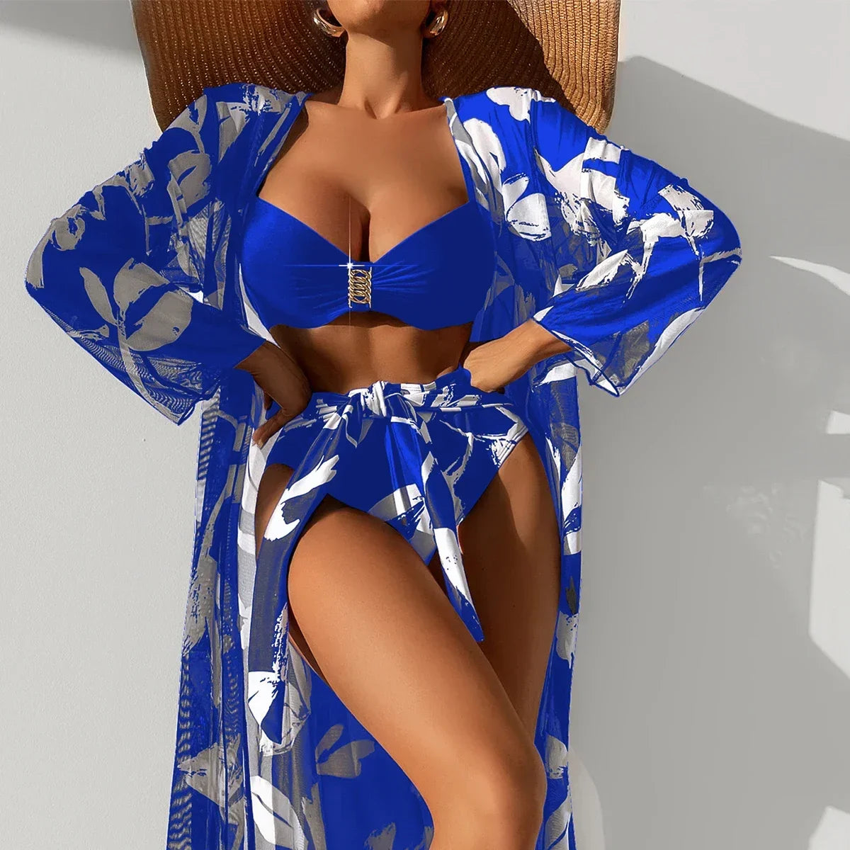 Three Pieces Bikini & Cover Up