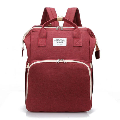 Mother Baby Leather Travel Backpack