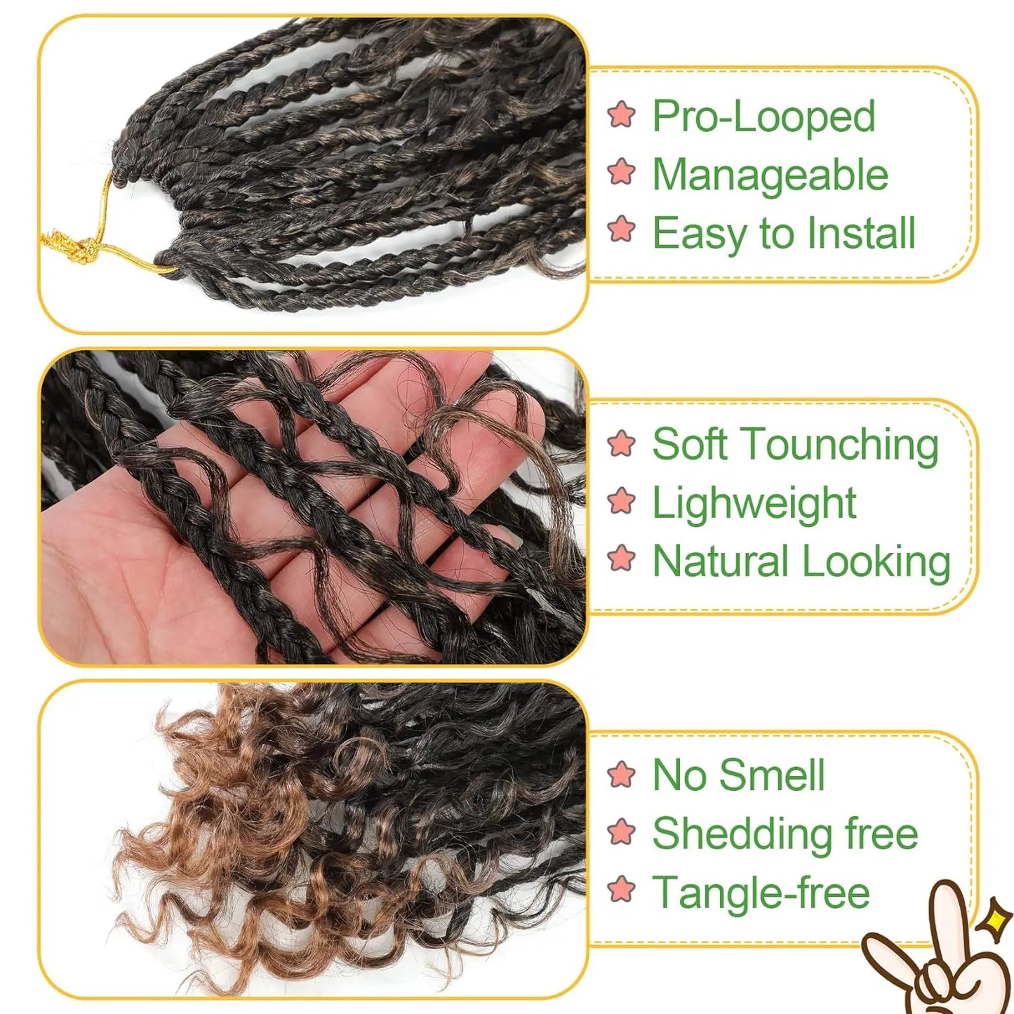 Synthetic Goddess Box Braids