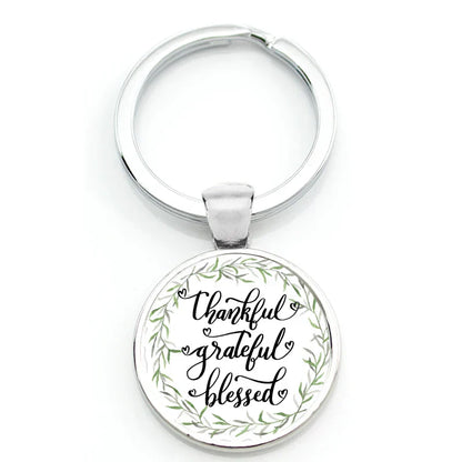 Keychain With Printed Bible Quote