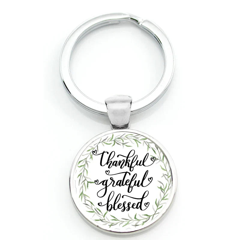 Keychain With Printed Bible Quote