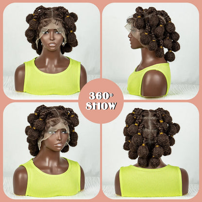 Full Lace Short Bantu Braided Wig