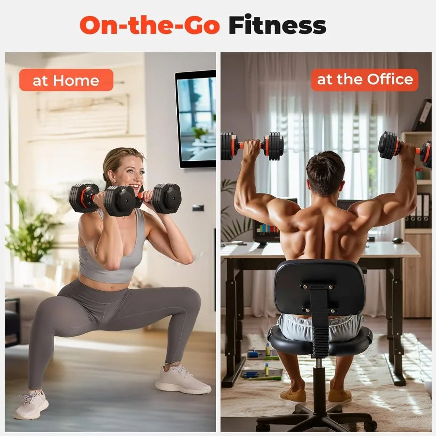 Adjustable Dumbbell Set of 2 110LB/50LB